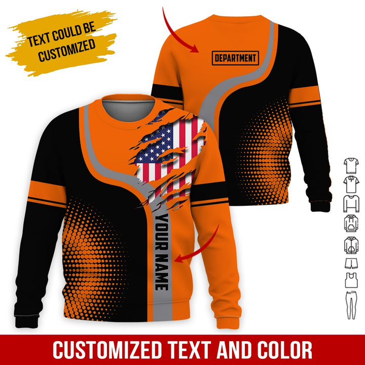 Personalized Name And Department 3D All Over Printed Clothes MH395