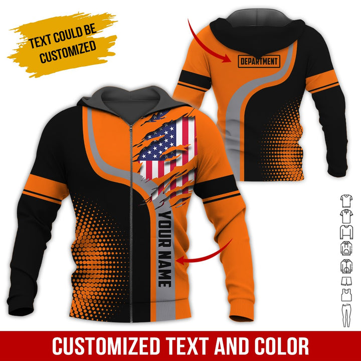 Personalized Name And Department 3D All Over Printed Clothes MH395