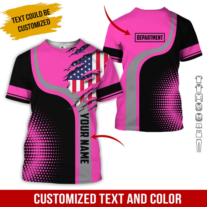 Personalized Name And Department 3D All Over Printed Clothes MH395