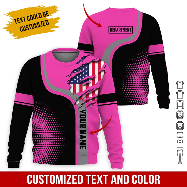 Personalized Name And Department 3D All Over Printed Clothes MH395