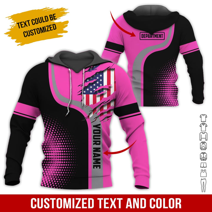 Personalized Name And Department 3D All Over Printed Clothes MH395