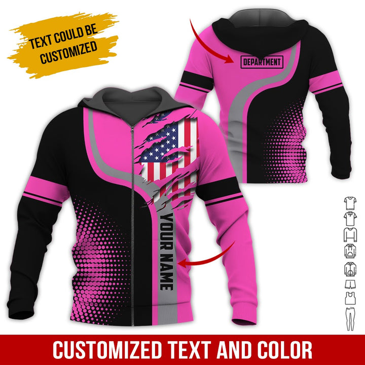 Personalized Name And Department 3D All Over Printed Clothes MH395