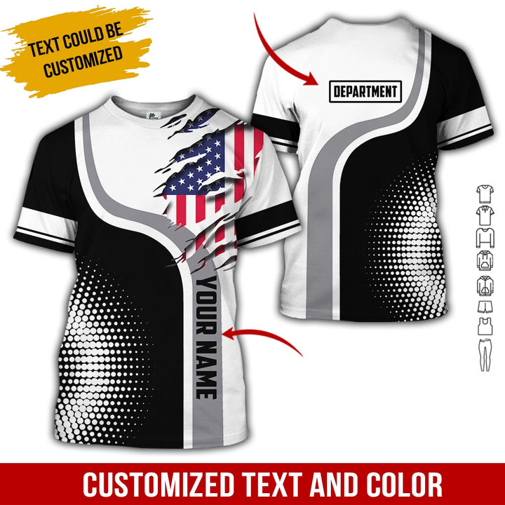 Personalized Name And Department 3D All Over Printed Clothes MH395