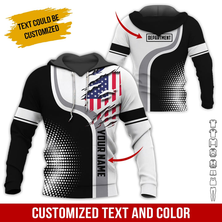 Personalized Name And Department 3D All Over Printed Clothes MH395