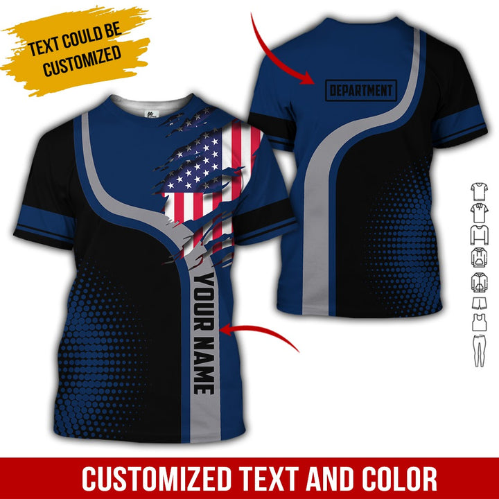 Personalized Name And Department 3D All Over Printed Clothes MH395