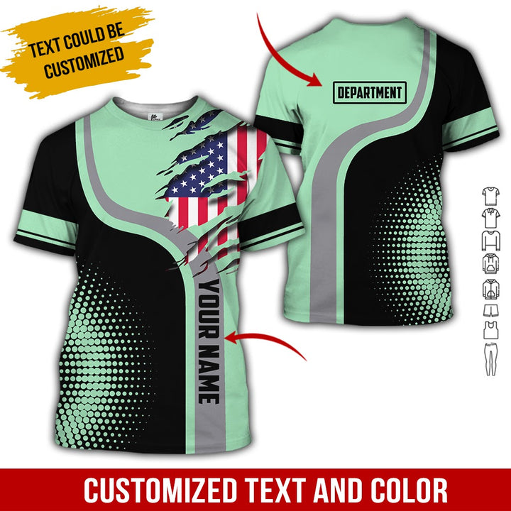Personalized Name And Department 3D All Over Printed Clothes MH395
