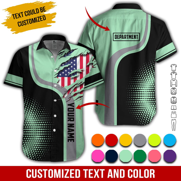 Personalized Name And Department 3D All Over Printed Clothes MH395