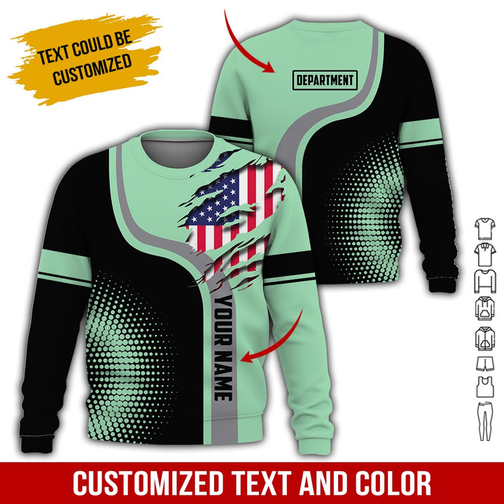 Personalized Name And Department 3D All Over Printed Clothes MH395