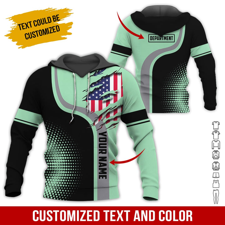 Personalized Name And Department 3D All Over Printed Clothes MH395