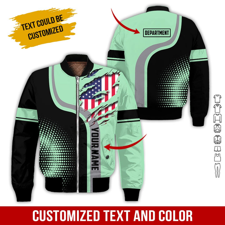 Personalized Name And Department 3D All Over Printed Clothes MH395