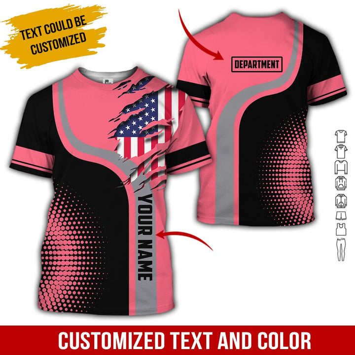 Personalized Name And Department 3D All Over Printed Clothes MH395