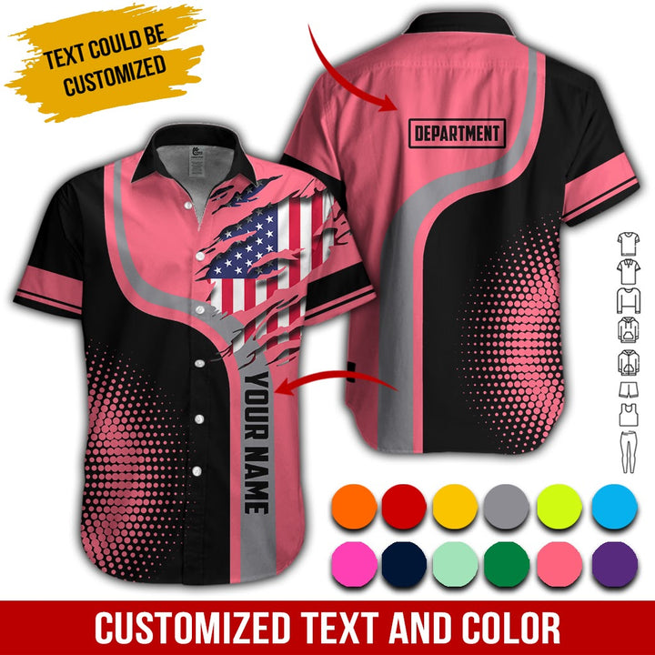 Personalized Name And Department 3D All Over Printed Clothes MH395