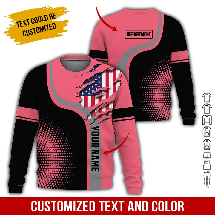 Personalized Name And Department 3D All Over Printed Clothes MH395
