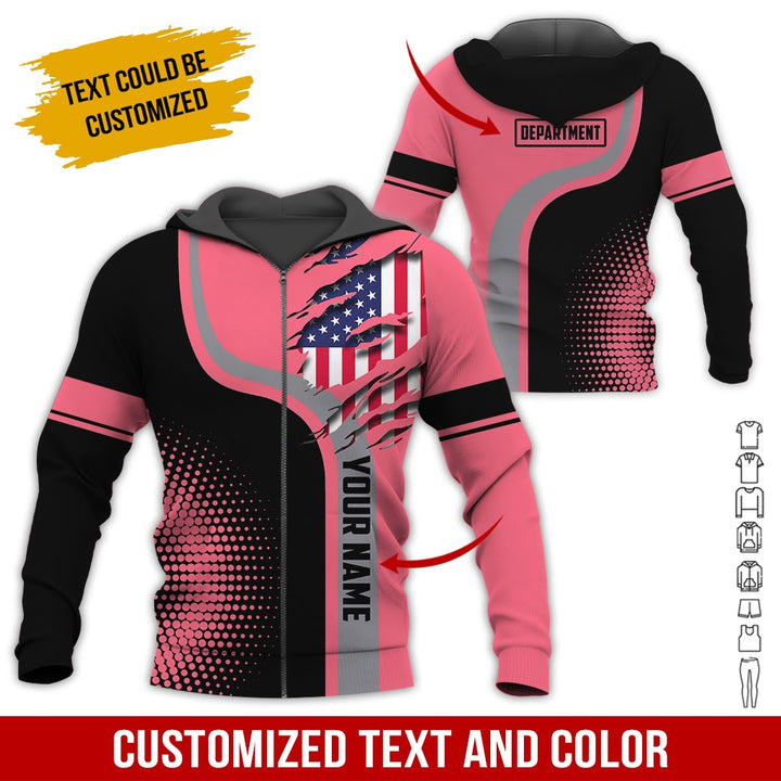 Personalized Name And Department 3D All Over Printed Clothes MH395