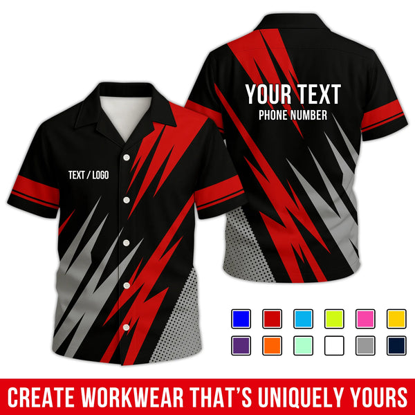Personalized Team Hawaiian Shirt – Custom Logo Work Shirt