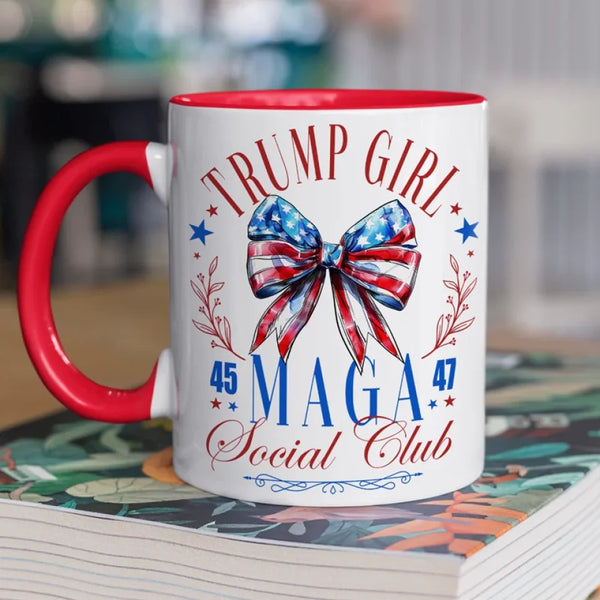 45 47 Social Club - US Elections Accent Mug - Gift For Best Friends, BFF, Sisters - Trump Accent Mug