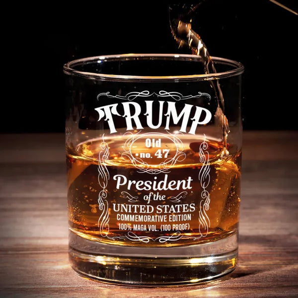 A New Beginning For All Americans - US Election Whiskey Glass - Gift For Conservative Supporters - Trump Wine Glass
