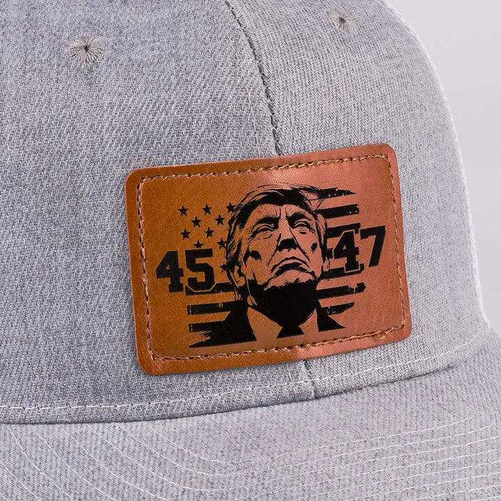 A Bold New Future For The United States - US Elections Leather Patch Hat - Gift For Conservative Supporters - Trump Classic Cap