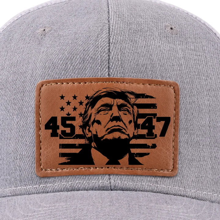 A Bold New Future For The United States - US Elections Leather Patch Hat - Gift For Conservative Supporters - Trump Classic Cap