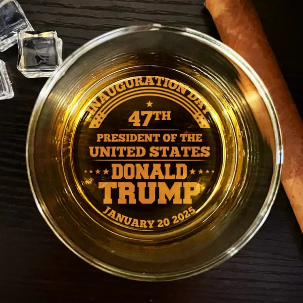 A New Era Begins With Reelection Triumph - US Election Whiskey Glass - Gift For Conservative Supporters - Trump Wine Glass