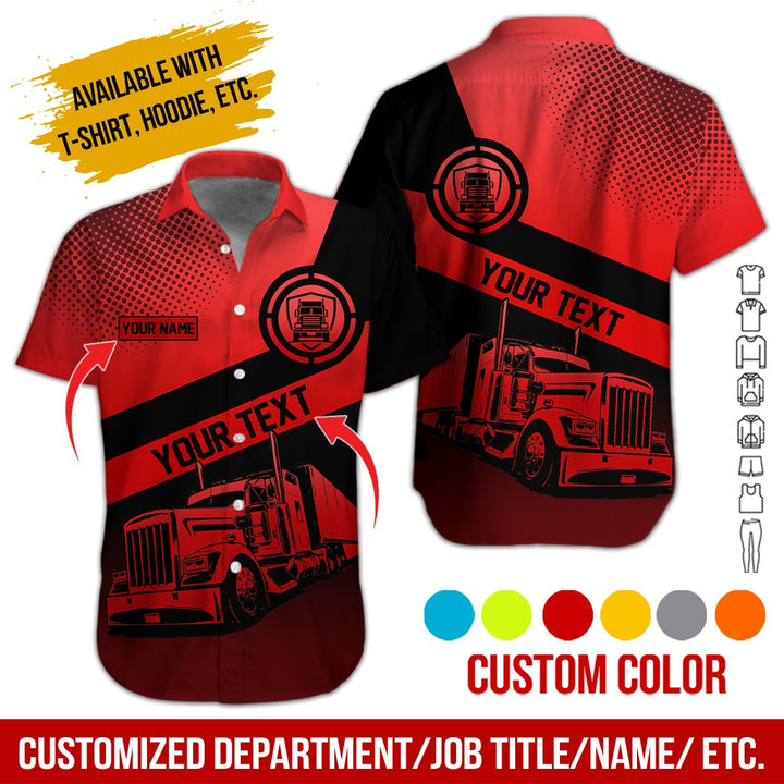 Customized Truck Driver Uniform Full Color All Over Printed Clothes AD156