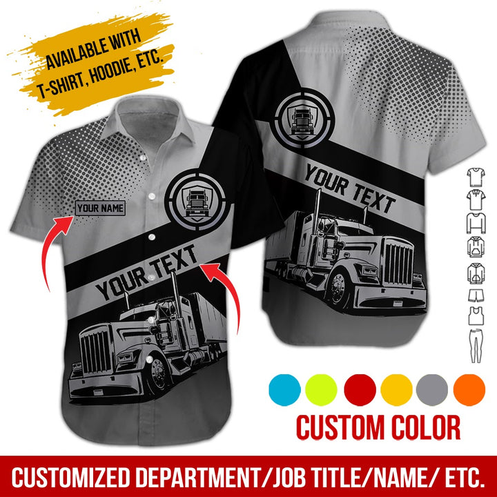 Customized Truck Driver Uniform Full Color All Over Printed Clothes AD156