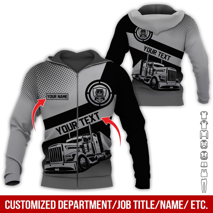 Customized Truck Driver Uniform Full Color All Over Printed Clothes AD156
