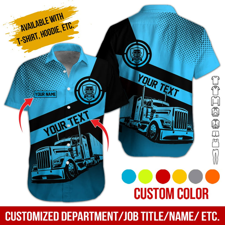 Customized Truck Driver Uniform Full Color All Over Printed Clothes AD156