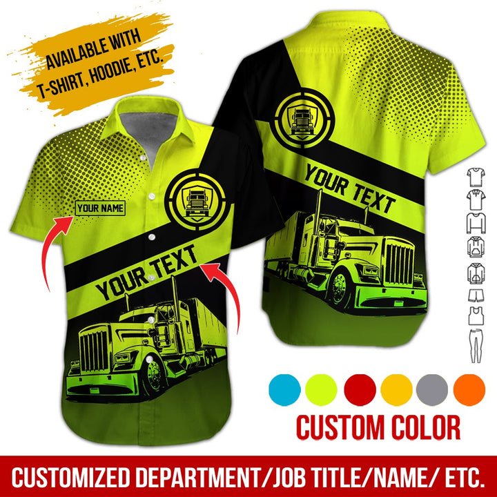 Customized Truck Driver Uniform Full Color All Over Printed Clothes AD156