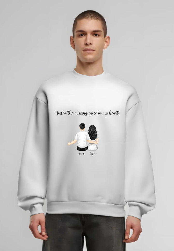 You're the Missing Piece in My Heart - Personalized Shirt - Anniversary Gift For Couple
