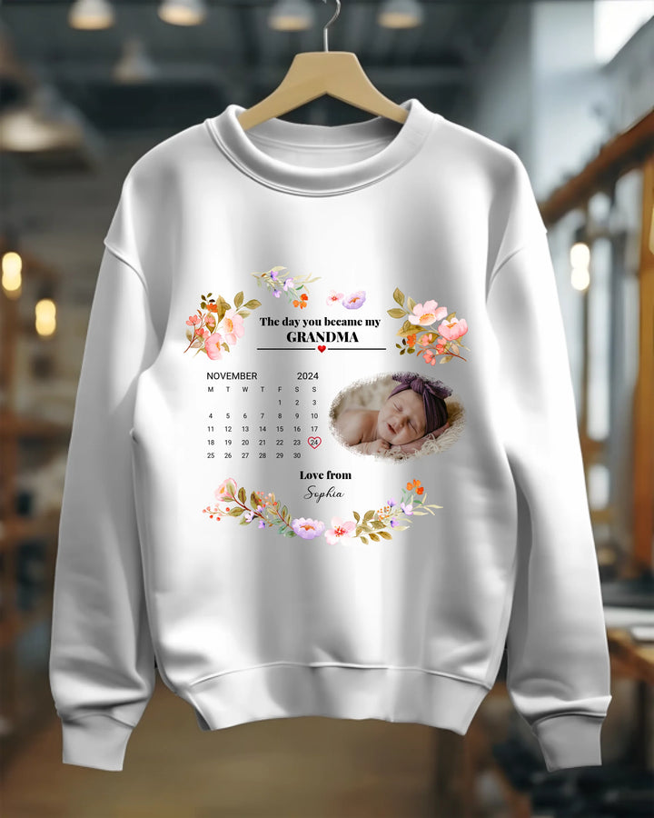 The Day You Became My Mommy, Daddy, Grandparents - Personalized T-Shirt & Sweater - Personalized Gift 2025
