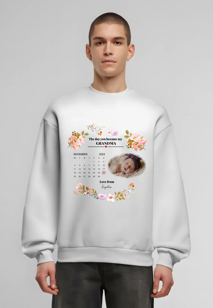 The Day You Became My Mommy, Daddy, Grandparents - Personalized T-Shirt & Sweater - Personalized Gift 2025