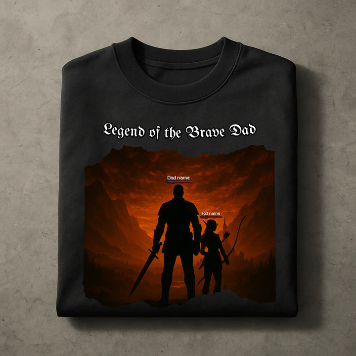 Legend Of The Brave Dad - Personalized Shirt - Gift For Dad
