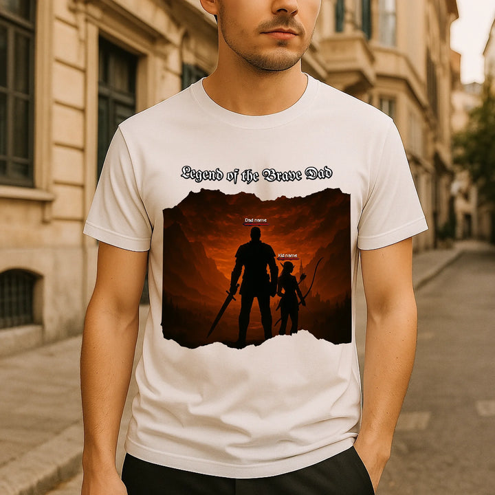 Legend Of The Brave Dad - Personalized Shirt - Gift For Dad