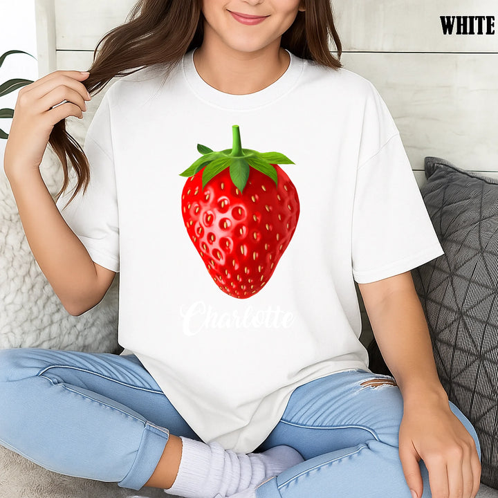 Just A Fruit Lover  - Personalized Shirt - Featuring Custom Name and Fruit Art