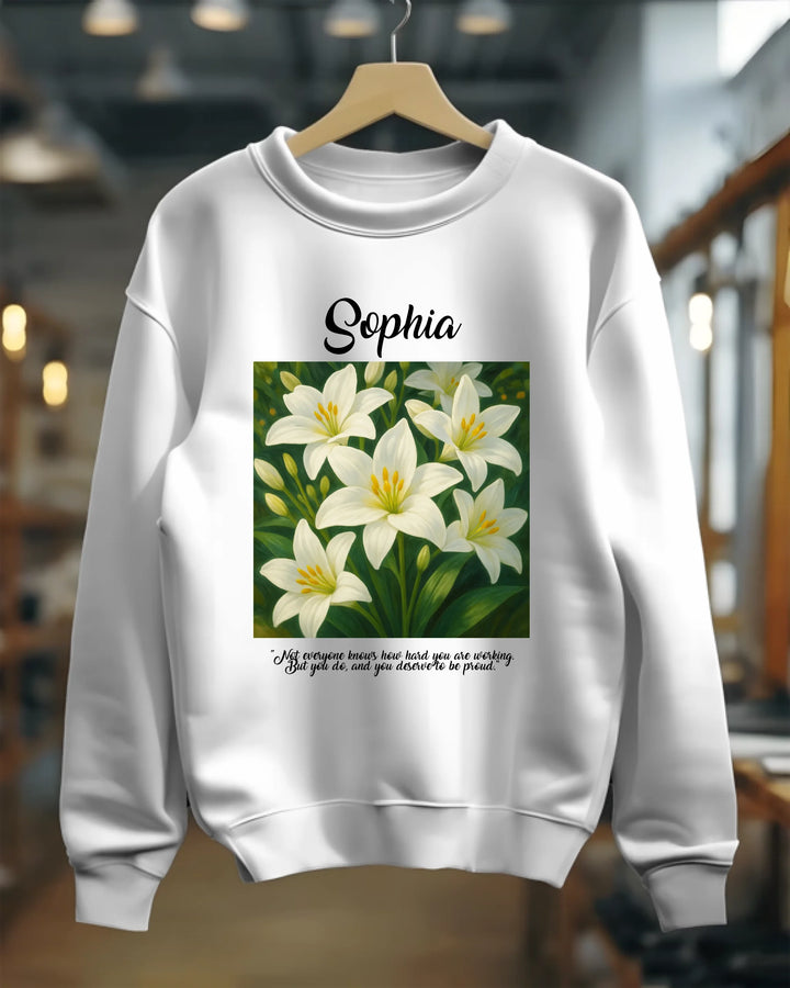 Inspire With Flowers - Upload Flower Photo & Custom Name - Personalized Shirt