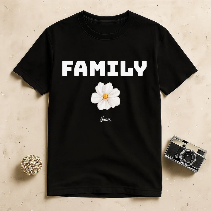Family Flower Shirt – Add Custom Names – Personalized Shirt
