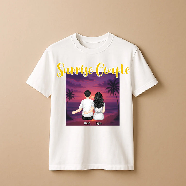 Sunrise Couple – Personalized Shirt - Gift for Him & Her