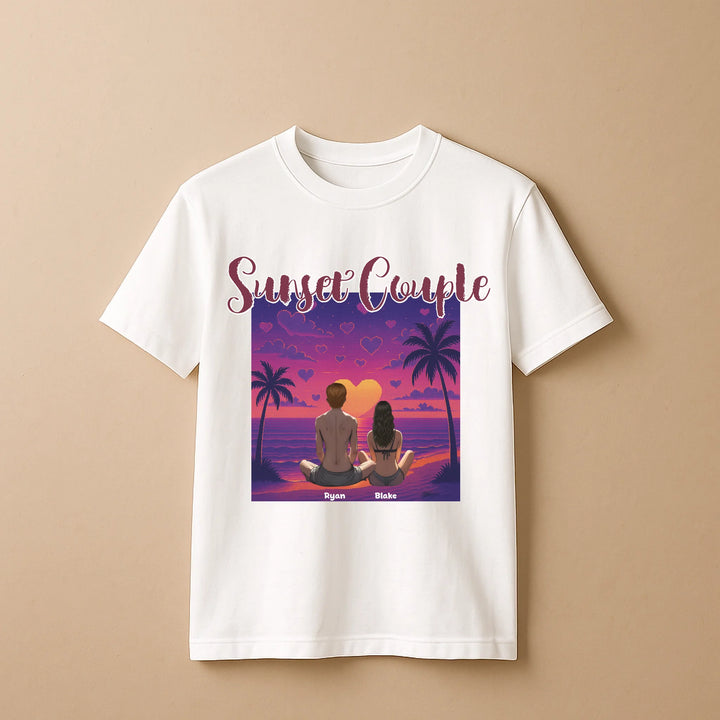 Sunset Couple – Personalized Shirt - Gift for Him & Her