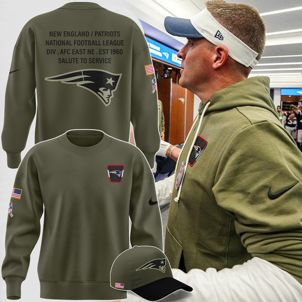 Special New New England Patriots Salute to Service 2025 Combo Sweatshirt - IF58