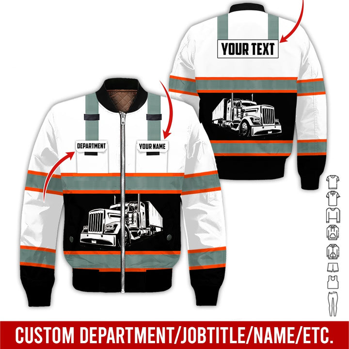 Pocket - Personalized Name And Color Semi Truck Uniform All Over Printed Clothes AD191