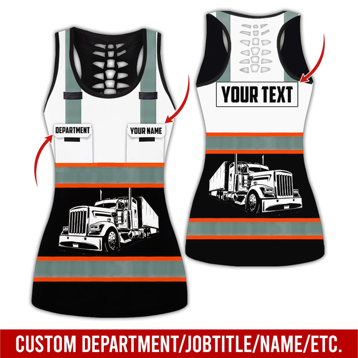 Pocket - Personalized Name And Color Semi Truck Uniform All Over Printed Clothes AD191