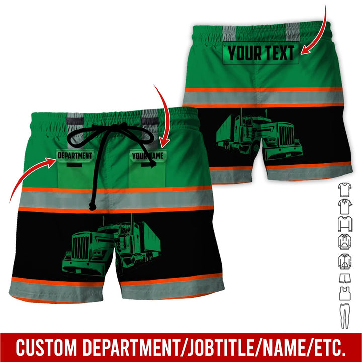 Pocket - Personalized Name And Color Semi Truck Uniform All Over Printed Clothes AD191