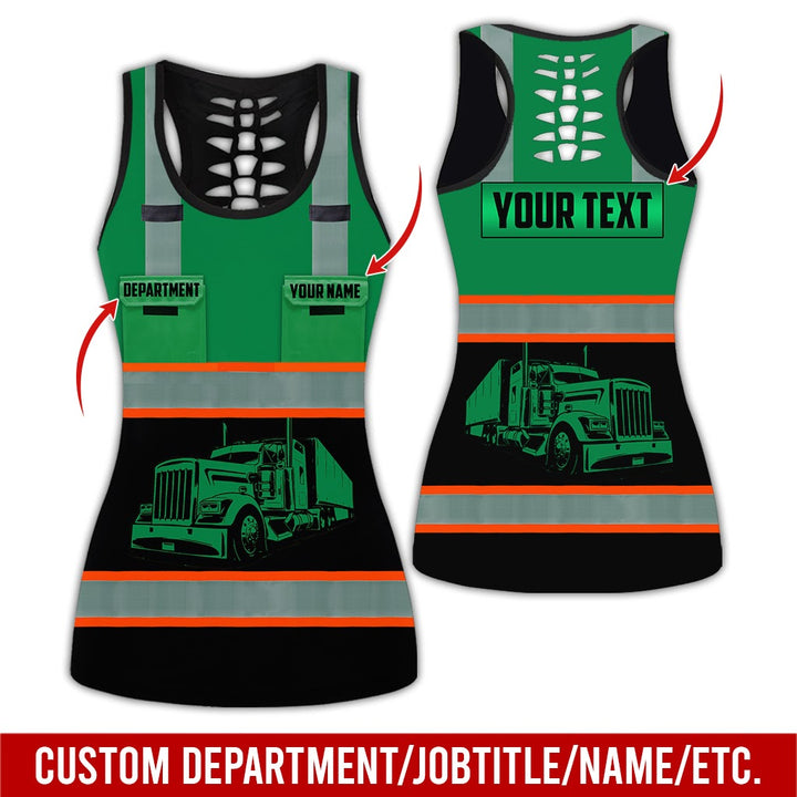 Pocket - Personalized Name And Color Semi Truck Uniform All Over Printed Clothes AD191