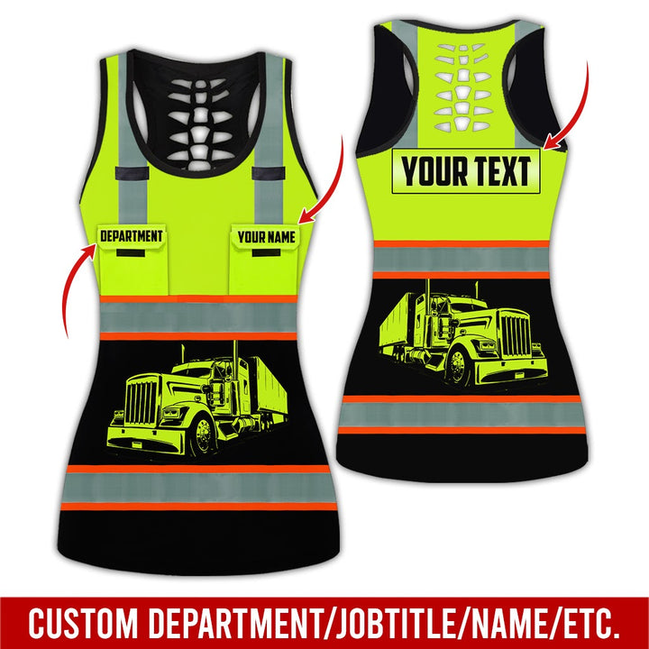 Pocket - Personalized Name And Color Semi Truck Uniform All Over Printed Clothes AD191