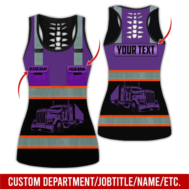 Pocket - Personalized Name And Color Semi Truck Uniform All Over Printed Clothes AD191