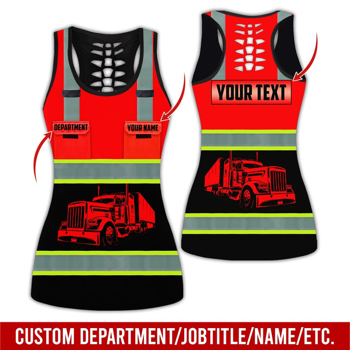 Pocket - Personalized Name And Color Semi Truck Uniform All Over Printed Clothes AD191