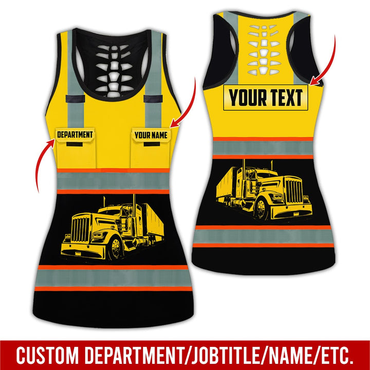 Pocket - Personalized Name And Color Semi Truck Uniform All Over Printed Clothes AD191