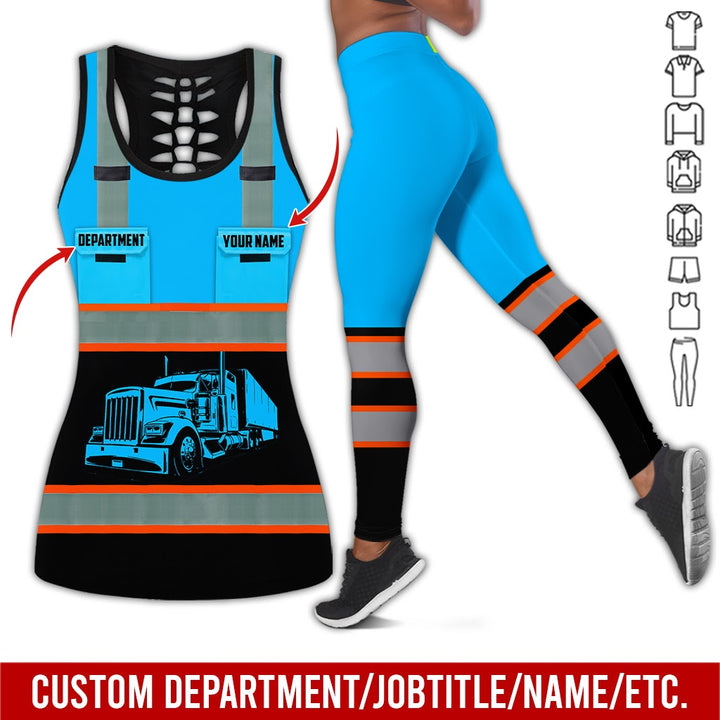 Pocket - Personalized Name And Color Semi Truck Uniform All Over Printed Clothes AD191