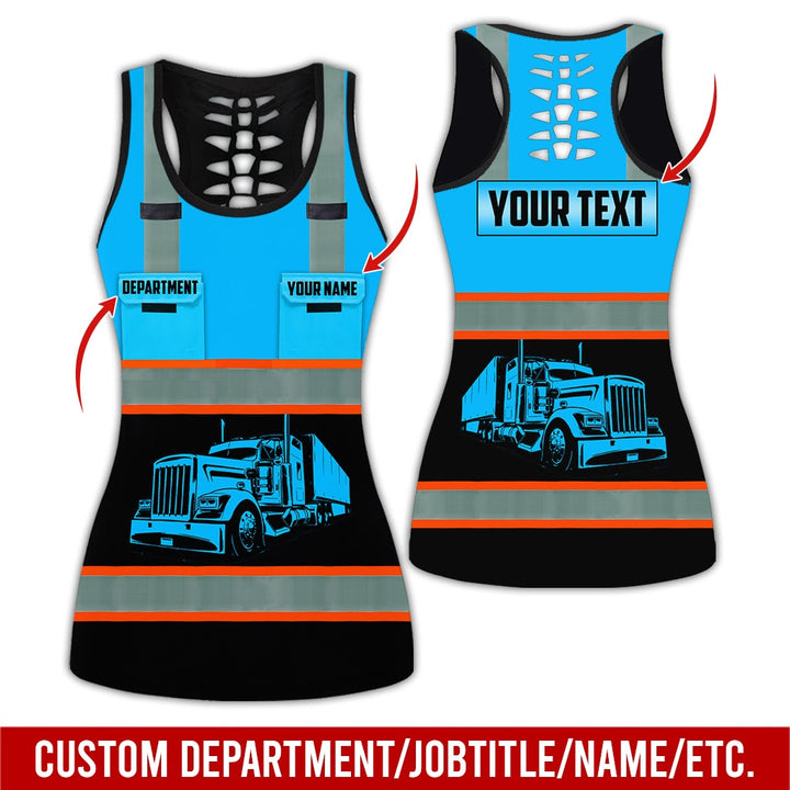 Pocket - Personalized Name And Color Semi Truck Uniform All Over Printed Clothes AD191